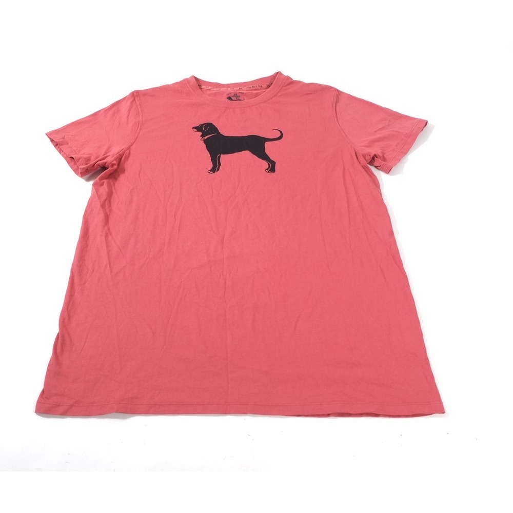 The Black Dog T-Shirt Women Large Pink Classic Logo Graphic Short Sleeve Cotton